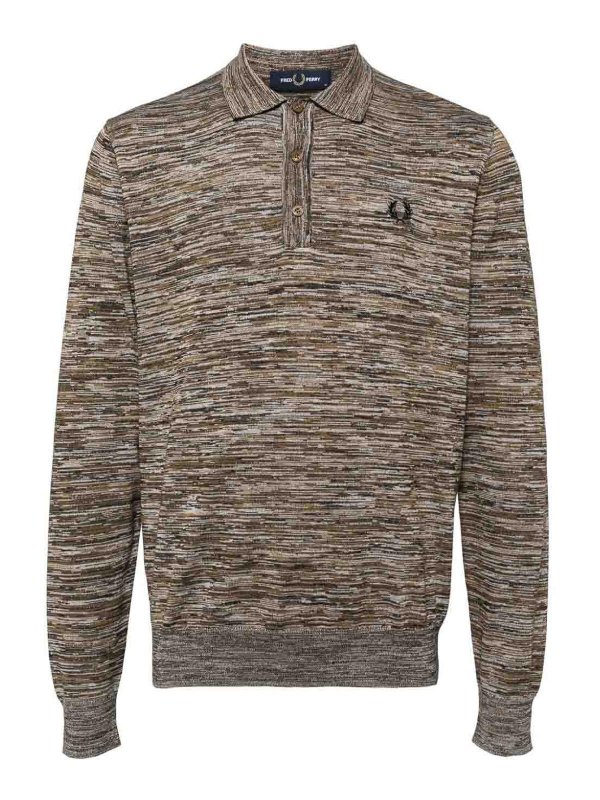 FRED PERRY: shirts - Space Dye Knitted Long Sleeves Shirt