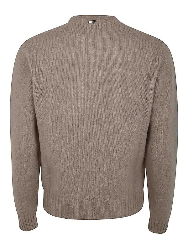 HERNO: Strickpullover mit Rundhalsausschnitt online - Rundhalspullover - Orange