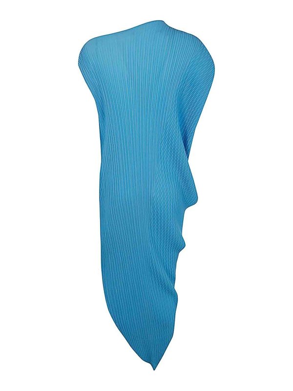 PLEATS PLEASE ISSEY MIYAKE: ニーレングスドレス online - 膝丈ドレス - ブルー