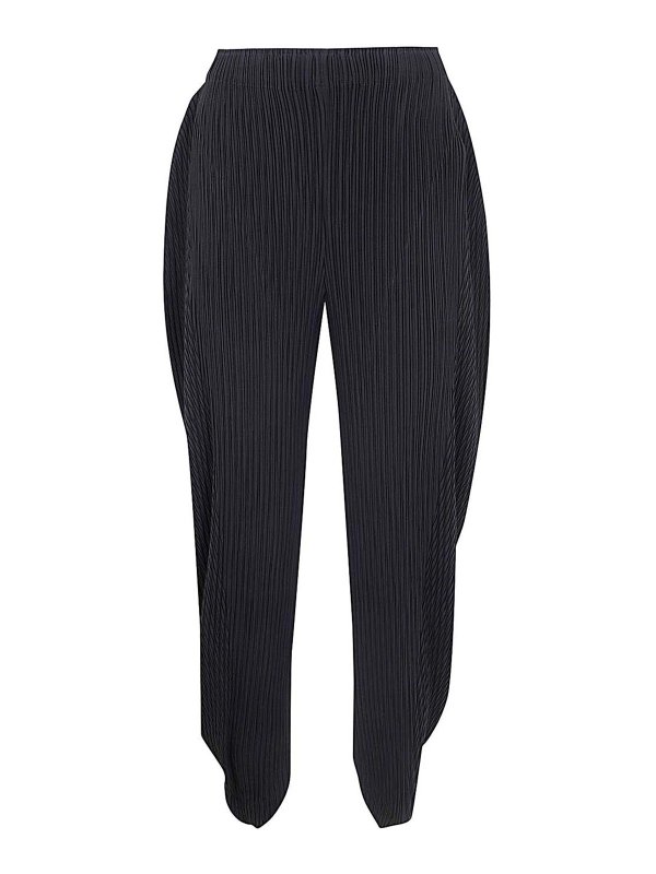 PLEATS PLEASE ISSEY MIYAKE: Casual Hosen - Casual Hose - Schwarz