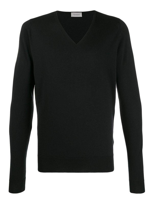 JOHN SMEDLEY: Suéteres con cuello pico - Suéter Cuello Redondo - Negro