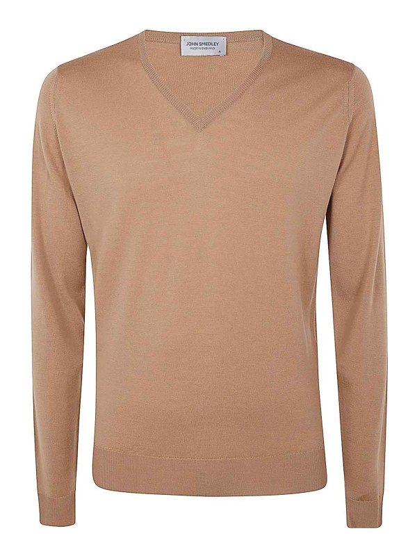 JOHN SMEDLEY: クルーネック - クルーネック - ブラウン