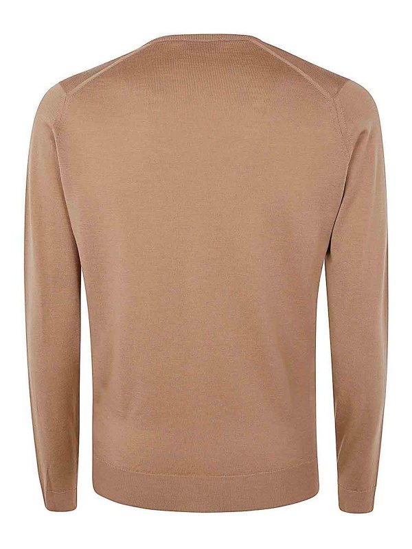 JOHN SMEDLEY: クルーネック online - クルーネック - ブラウン