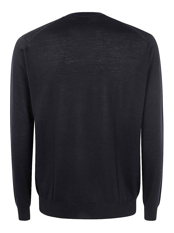 JOHN SMEDLEY: Strickpullover mit Rundhalsausschnitt online - Rundhalspullover - Schwarz