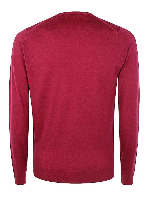 JOHN SMEDLEY: クルーネック online - クルーネック - 赤