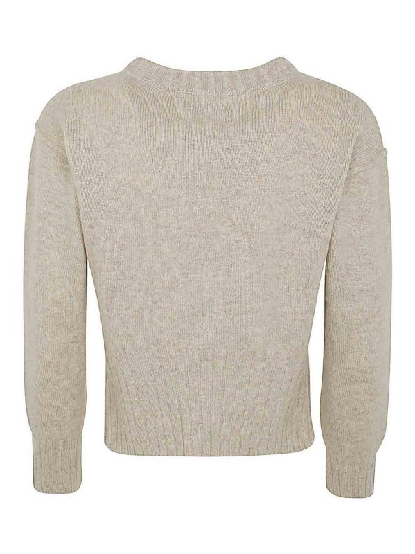 LOULOU STUDIO: クルーネック online - クルーネック - ブラウン