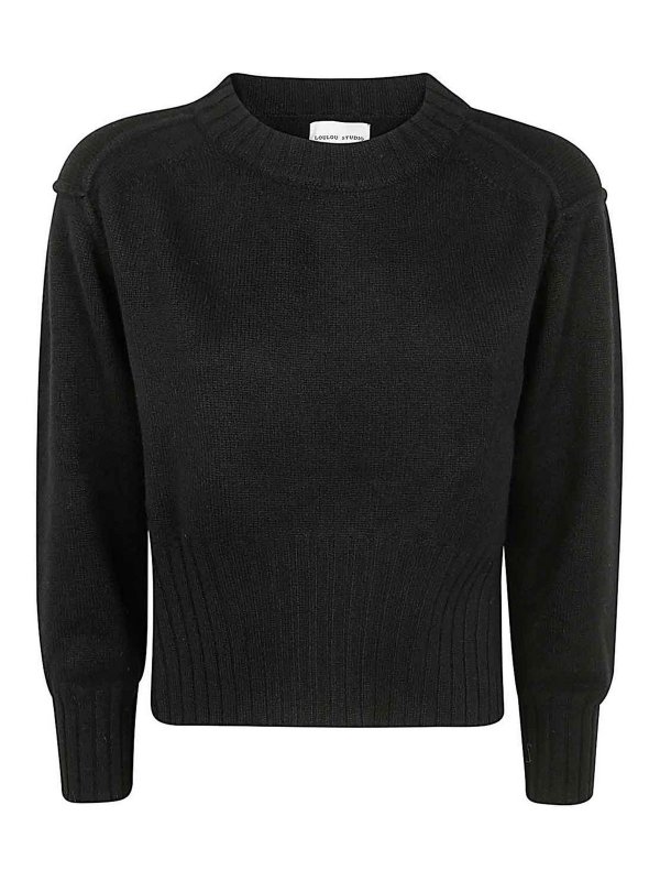 LOULOU STUDIO: クルーネック - クルーネック - 黒
