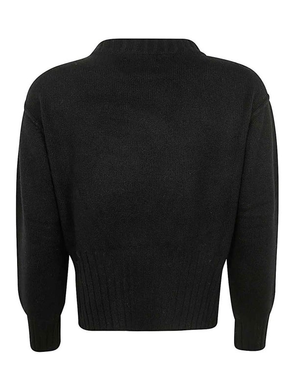 LOULOU STUDIO: クルーネック online - クルーネック - 黒