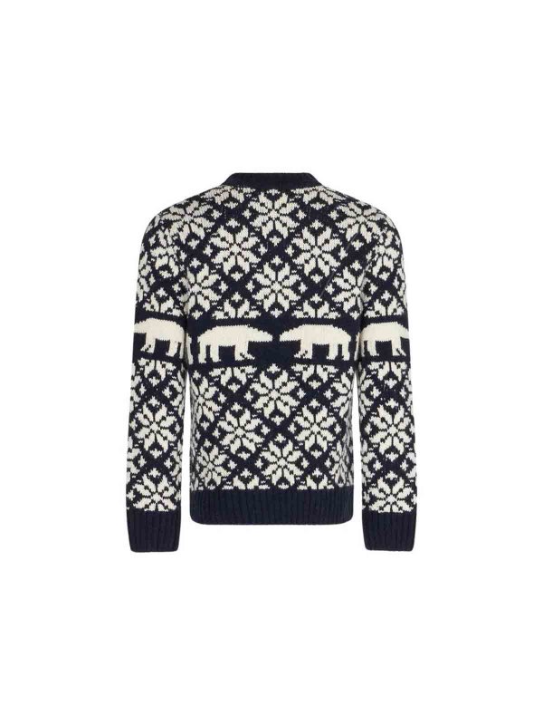 The Best Shops MC2 SAINT BARTH: Strickpullover mit Rundhalsausschnitt - Rundhalspullover - Blau