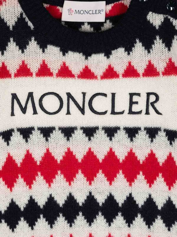 MONCLER: Pull col rond online - Pull Col Rond - Bleu