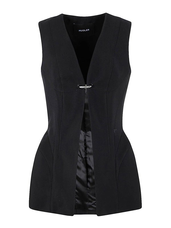 MUGLER: カジュアルジャケット - カジュアルジャケット - 黒