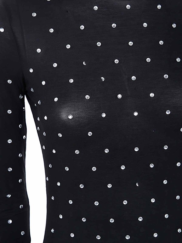 The Best Shops RABANNE: knee length dresses - Solid Second Skin Jersey Robe