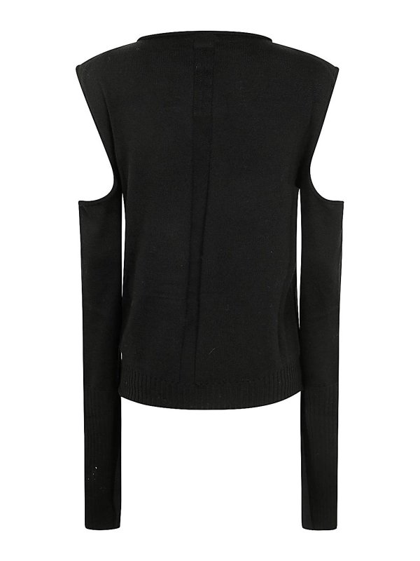 RICK OWENS: Suéteres con cuello pico online - Suéter Cuello Redondo - Negro