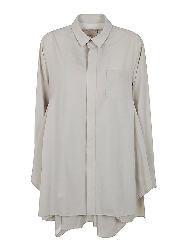 Sacai: ショートドレス - ショートドレス - ヌードカラー