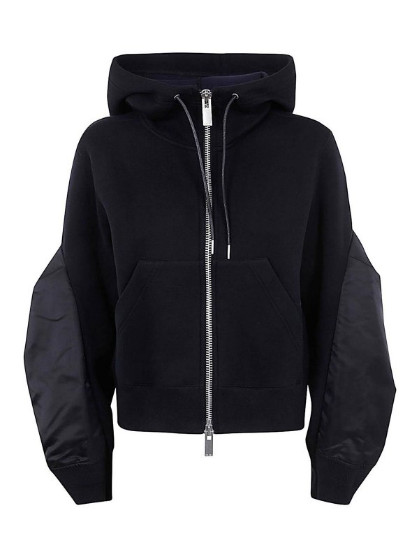 Sacai: Felpe e maglie - Felpa con cappuccio in felpa di nylon