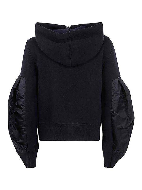 Sacai: Felpe e maglie online - Felpa con cappuccio in felpa di nylon