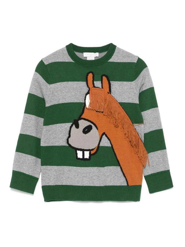 Stella McCartney Kids: Suéteres con cuello pico - Suéter Cuello Redondo - Multicolor