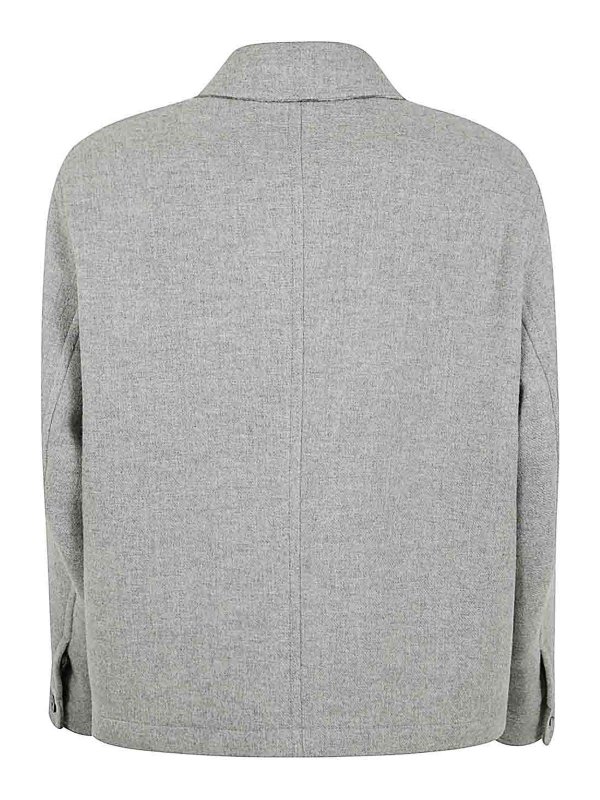 VERSACE: blazers online - Blouson Solid Heavy Wool jacket