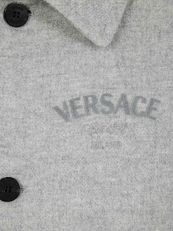 The Best Shops VERSACE: blazers - Blouson Solid Heavy Wool jacket