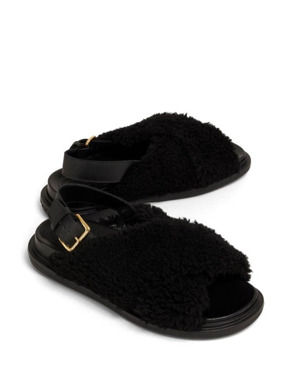Marni: sandals online - Fur sandals