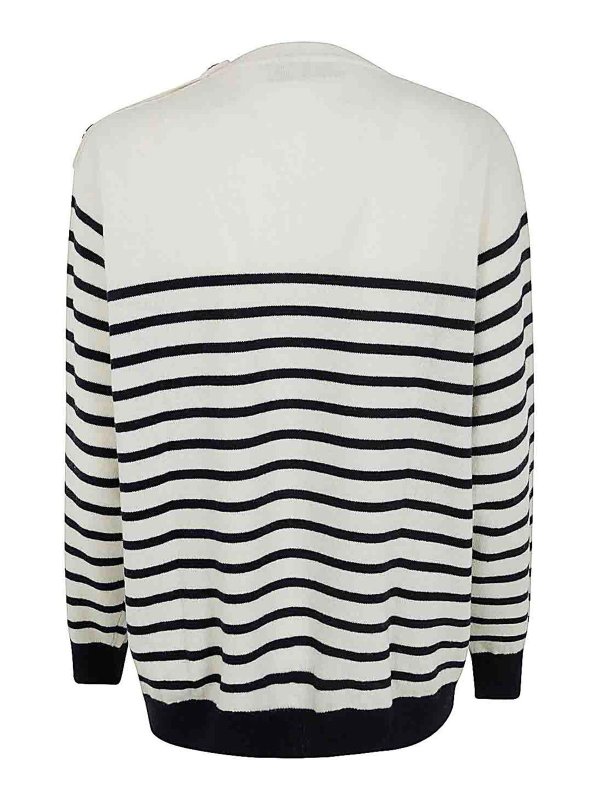 BLUMARINE: Strickpullover mit Rundhalsausschnitt online - Rundhalspullover - Weiß
