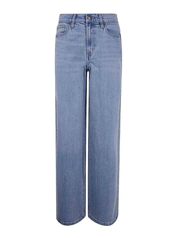 DKNY: jeans bootcut - Jeans a gamba larga a vita alta