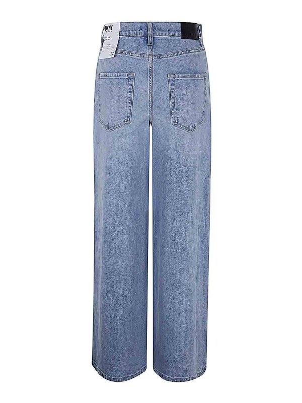 DKNY: jeans bootcut online - Jeans a gamba larga a vita alta