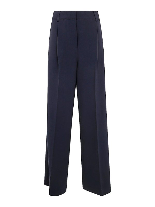 MICHAEL KORS: casual trousers - Pleated Wide Leg Pant