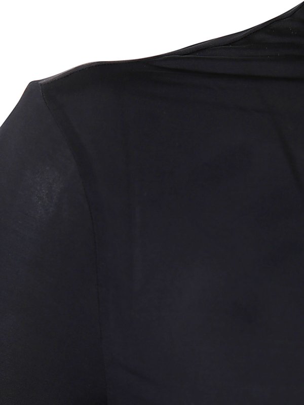 The Best Shops Philosophy di Lorenzo Serafini: Suéteres con cuello pico - Suéter Cuello Redondo - Negro