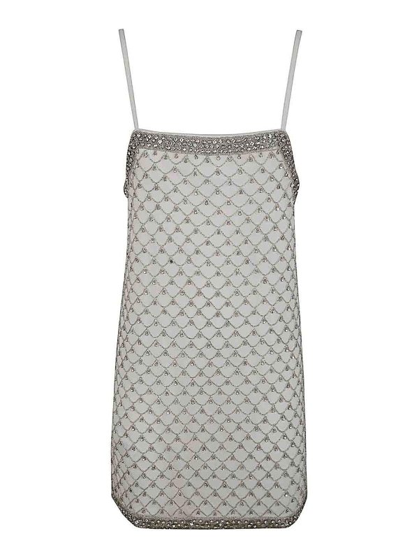 Pinko: knee length dresses - Rilke Tulle Embroidered Dress