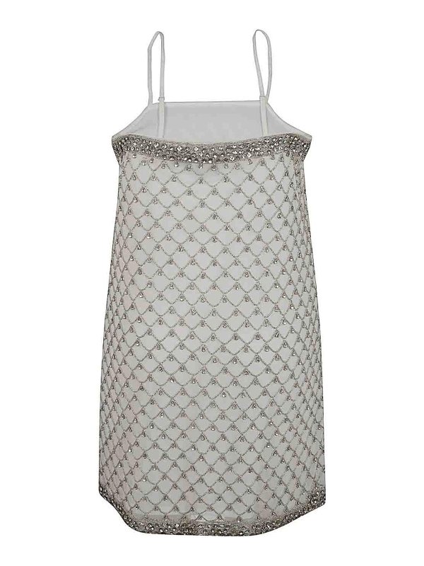 Pinko: knee length dresses online - Rilke Tulle Embroidered Dress