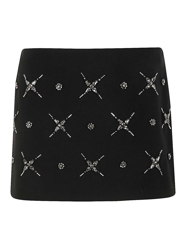 Pinko: Knee length skirts & Midi - Grass Double Layers Dyagonal Skirt