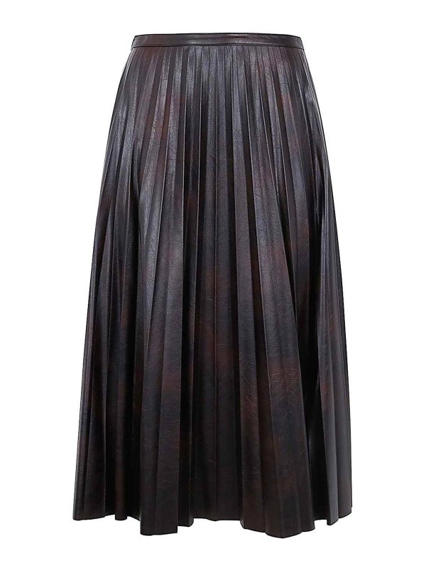 Pinko: レザースカート - レザースカート - ブラウン