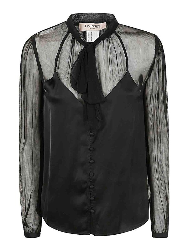 TWINSET: Camisas - Camisa - Negro