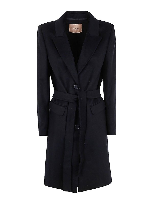 TWINSET: ショートコート - ショートコート - ブルー