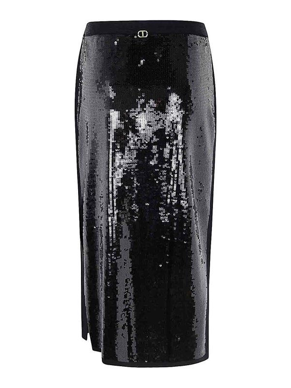 TWINSET: ニーレングススカート＆ミディ丈 online - 膝丈/ミディスカート - 黒