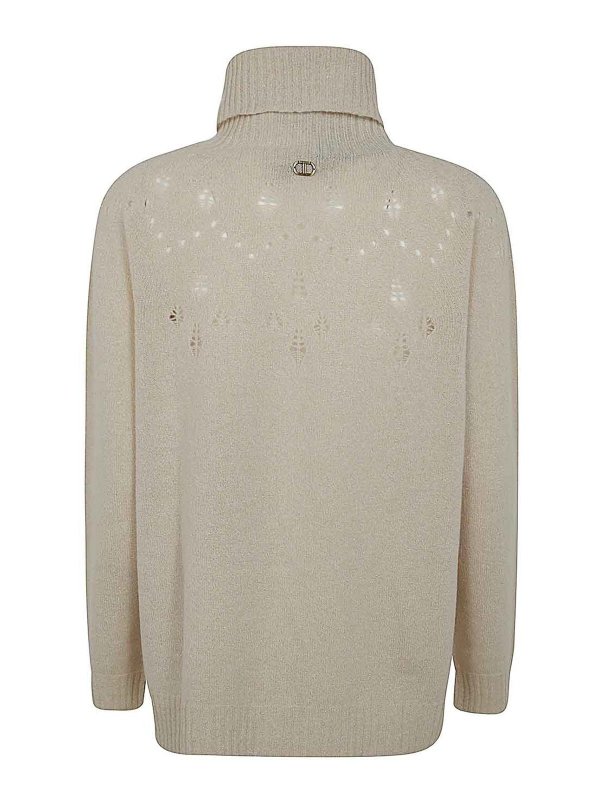 TWINSET: crew necks online - Turtle Neck Bicolor Sweater