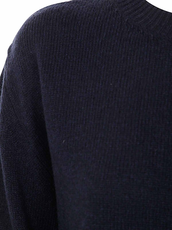 The Best Shops TWINSET: Strickpullover mit Rundhalsausschnitt - Rundhalspullover - Blau