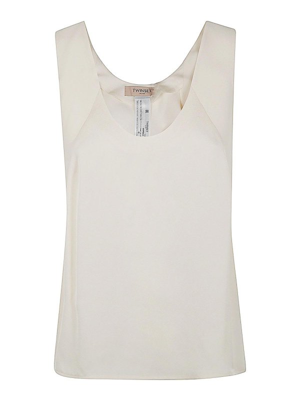 TWINSET: トップス＆タンクトップ - トップ/タンクトップ - 白