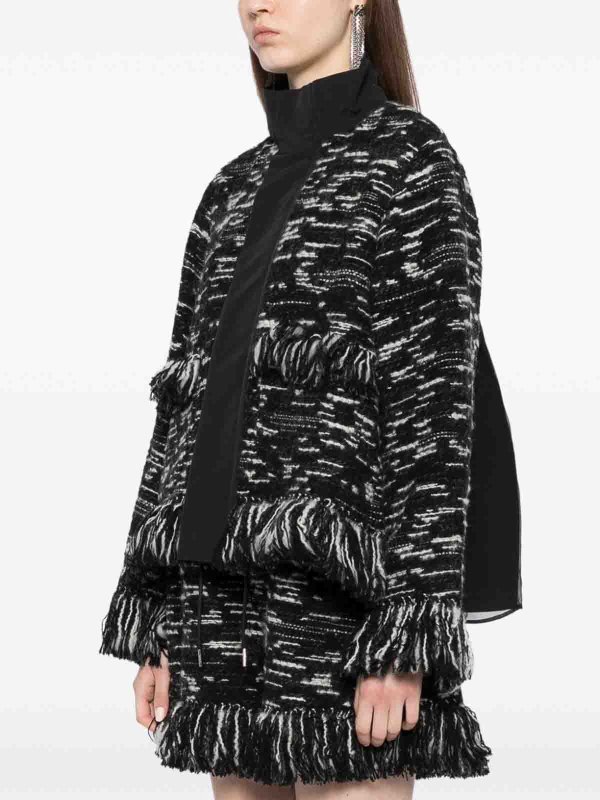 Tweed X Grosgrain Blouson shop online: Sacai