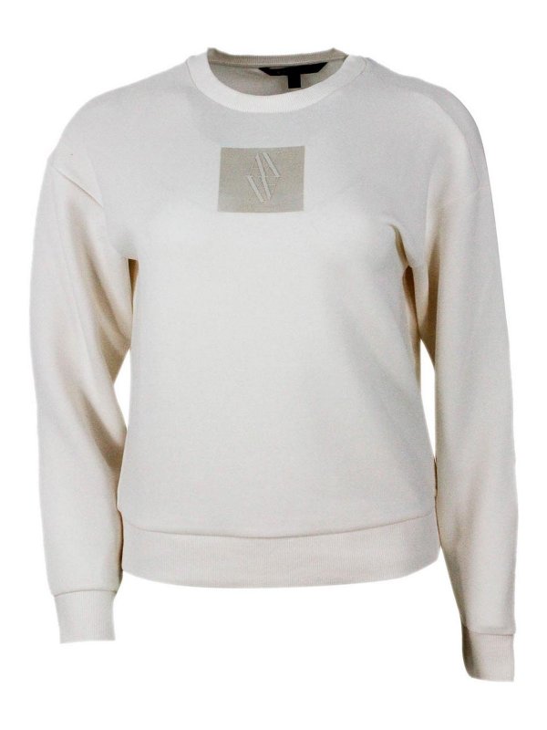 ARMANI EXCHANGE: Sudaderas y suéteres - Sudadera - Crema