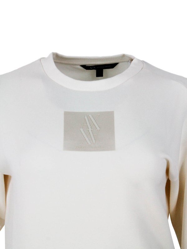 Sudadera - Crema shop online: ARMANI EXCHANGE