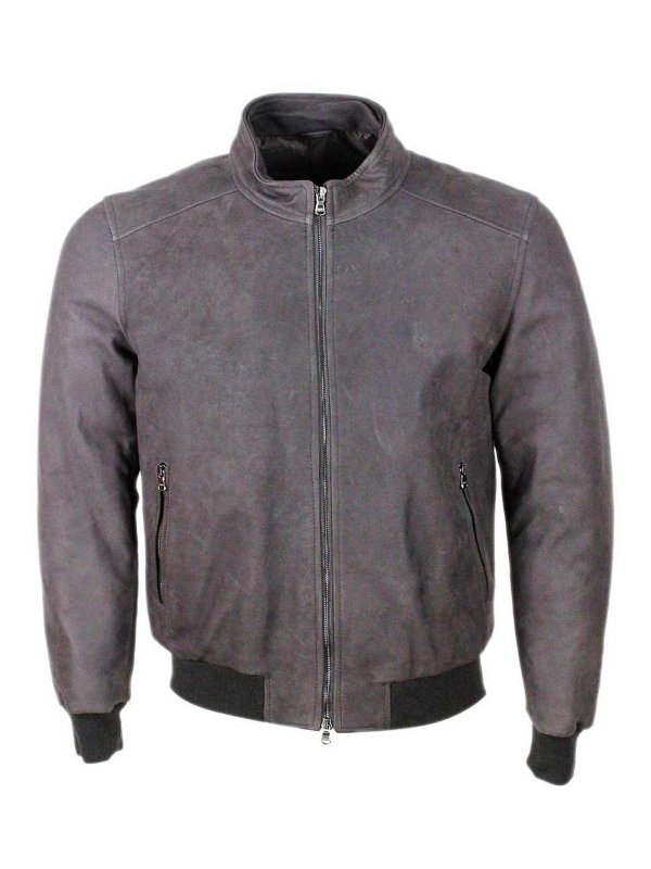 BARBA: casual jackets - Leather jacket