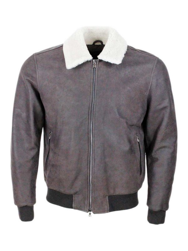 BARBA: casual jackets - Leather jacket