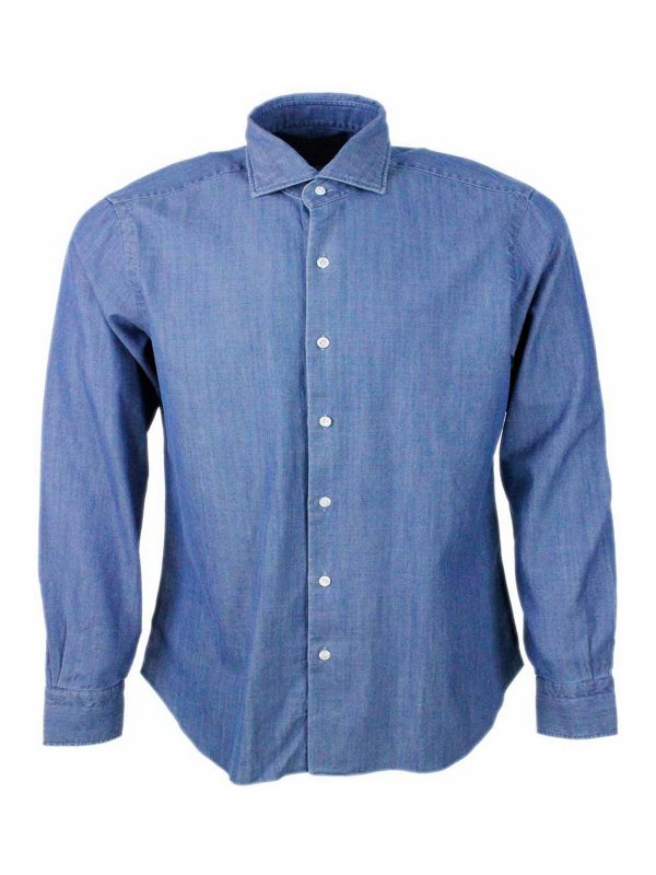 BARBA: shirts - Denim shirt