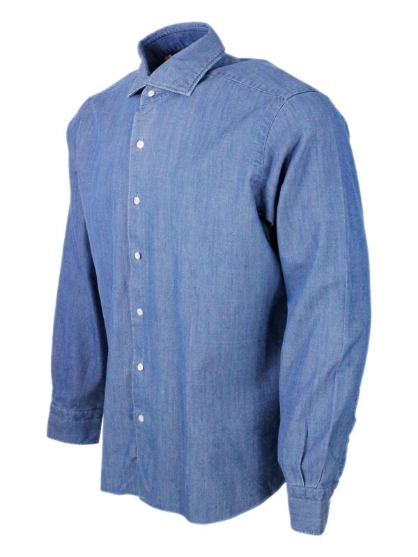 BARBA: shirts online - Denim shirt