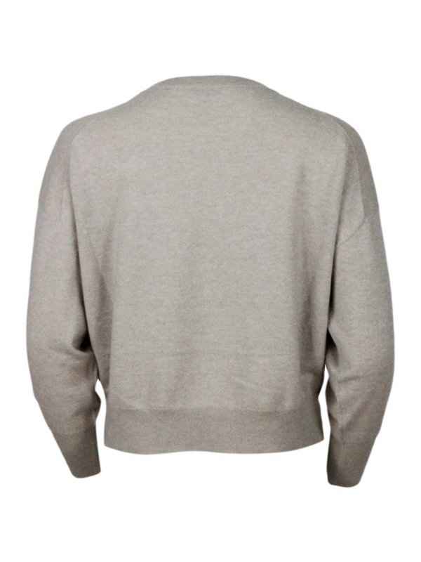 The Best Shops BRUNELLO CUCINELLI: Strickpullover mit Rundhalsausschnitt - Rundhalspullover - Beige