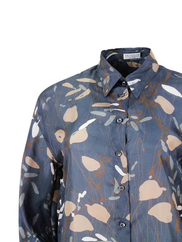 Hemd - Blau shop online: BRUNELLO CUCINELLI
