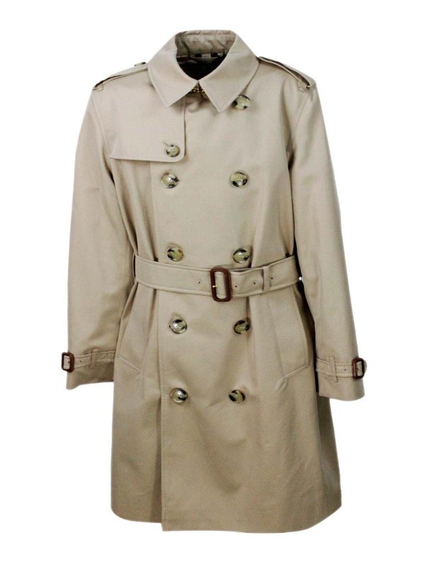 BURBERRY: short coats - Cotton coat