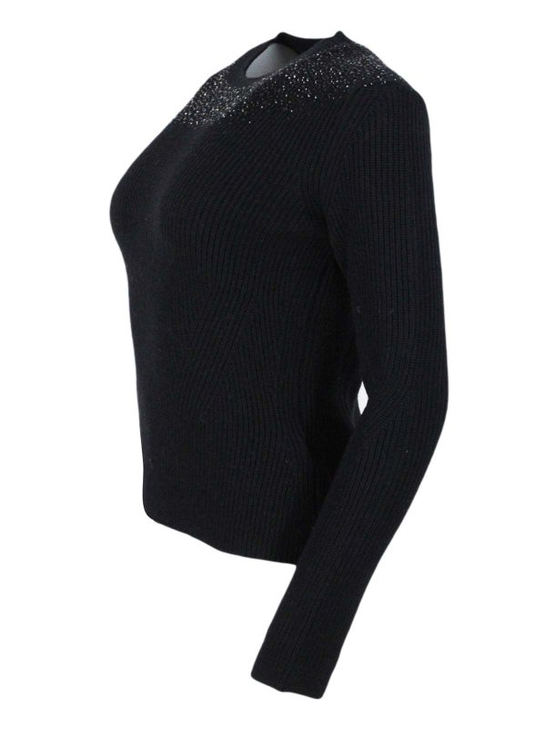 ERMANNO SCERVINO: Suéteres con cuello pico online - Suéter Cuello Redondo - Negro